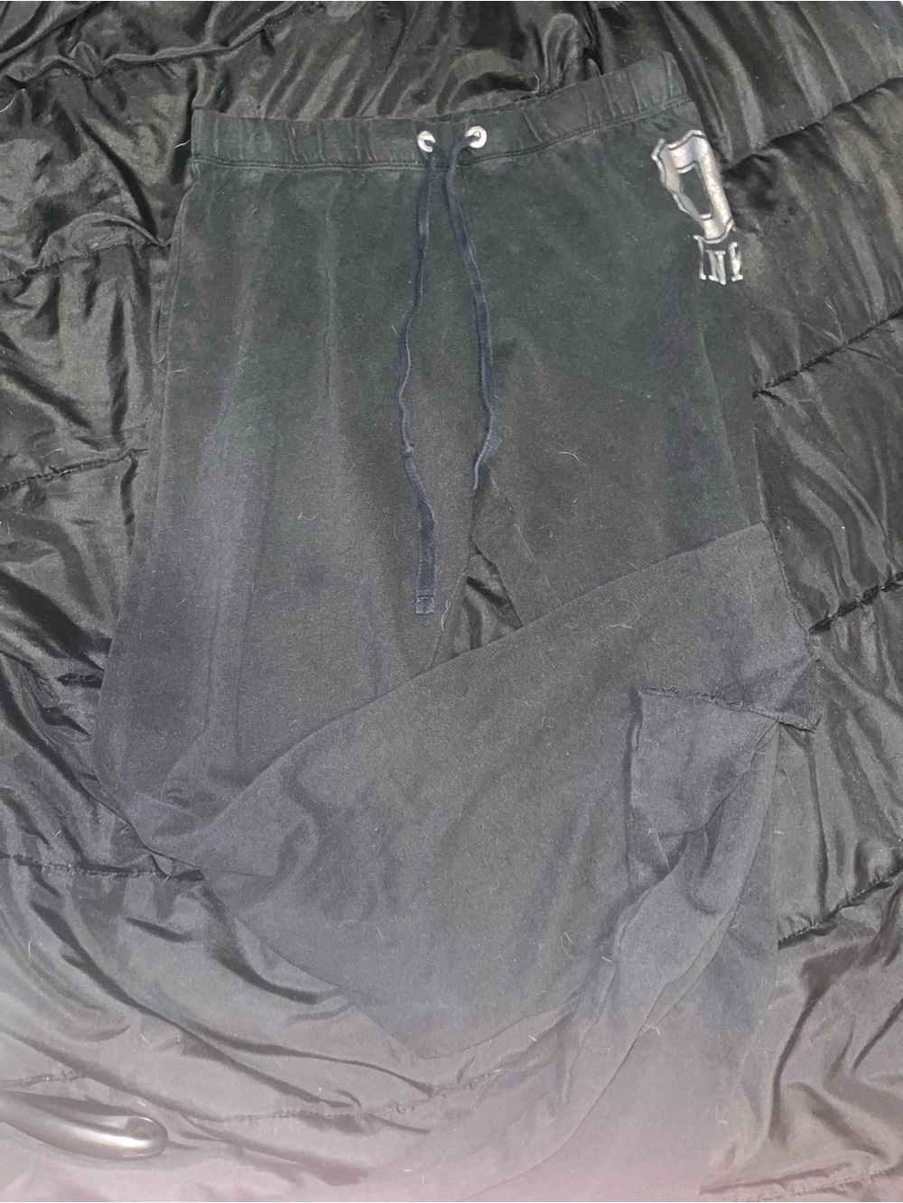 Vs pink 5th & ocean black sweatpants with logo size small
